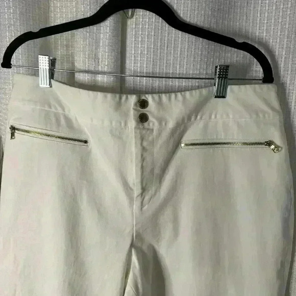 NEW Lauren Ralph Lauren Women’s 14 High Rise Ankle Pants w/Gold Hardware NWOT - Picture 2 of 11